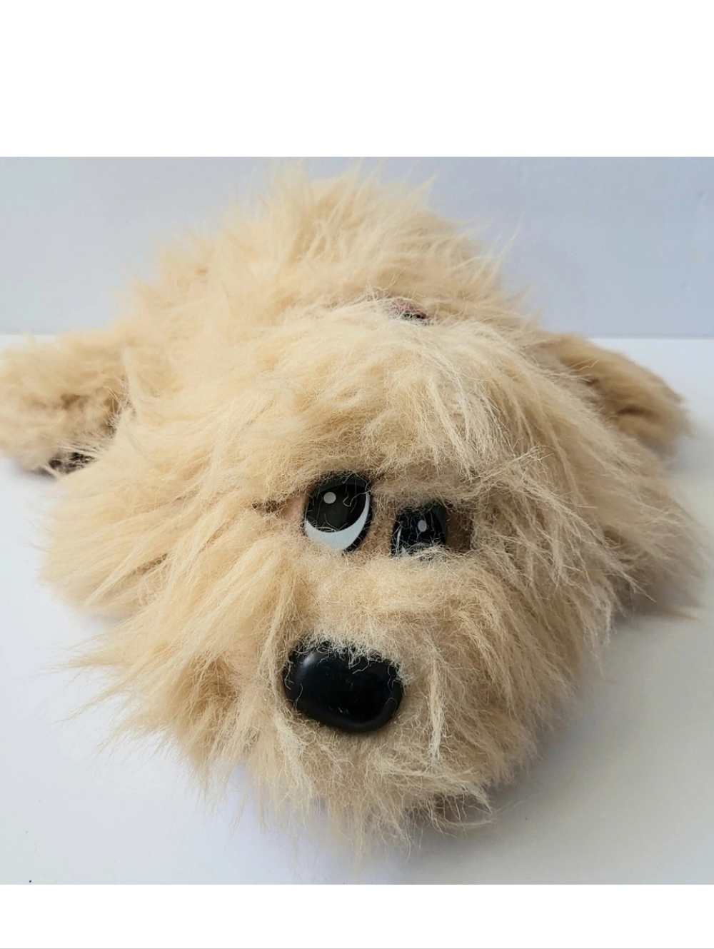VINTAGE TONKA POUND PUPPY PLUSH TAN LONG HAIR STUFFED ANIMAL